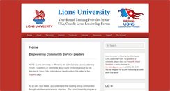 Desktop Screenshot of lionsuniversity.org